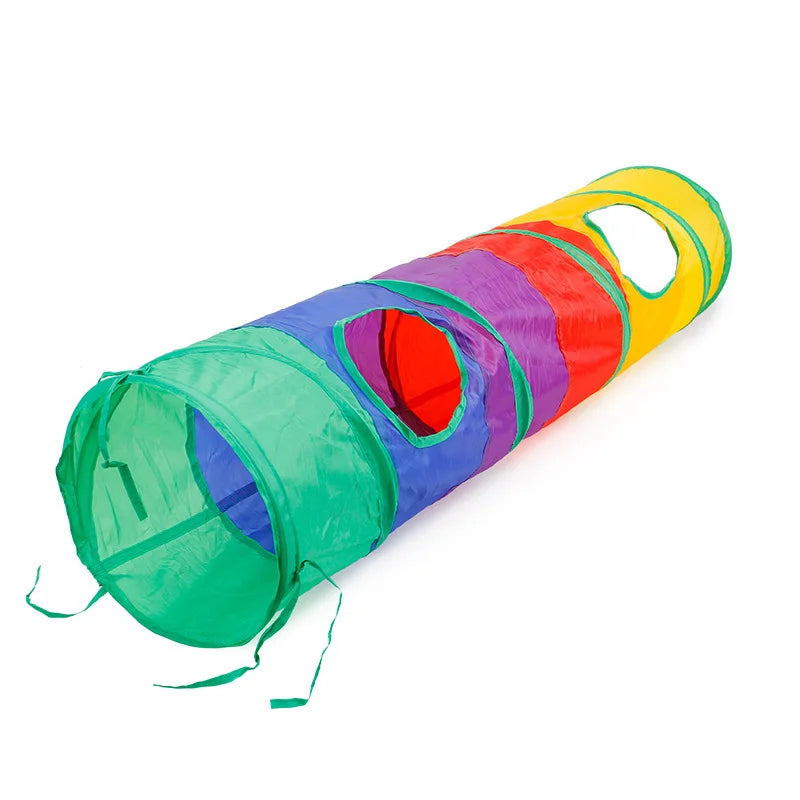 Foldable S-Shaped Cat Tunnel – Collapsible Play Tunnel for Cats, Rabbits & Small Pets, Interactive Crinkle Toy for Indoor Play
