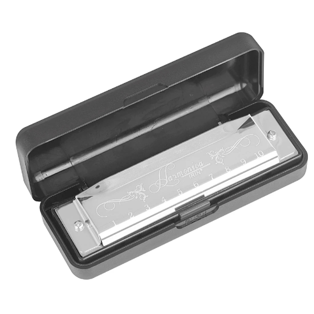 Colorful 10-hole 20-tone C harmonica with case, view 5