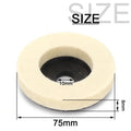 Wool Felt Polishing Wheel 50/75 mm (2.0 in / 3.0 in) Angle Grinder Disc for Metal Marble Glass Ceramic - 1pc