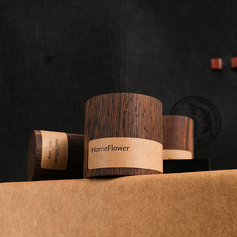Black Walnut Wood Grain Essential Oil Aroma Diffuser – Ultrasonic Home Fragrance for Sleep & Relaxation