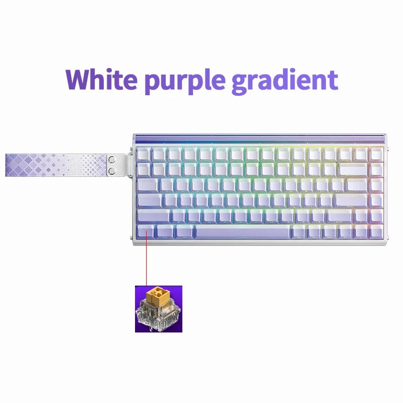 84-Key Magnetic Hot-Swap Wired Mechanical Gaming Keyboard, RGB Music Reactive, 8K (8000Hz) Polling, PBT Keycaps