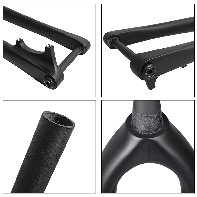 Full Carbon Boost MTB Fork 110x15mm Thru-Axle for 29er Tapered 1-1/8 to 1-1/2 Disc Brake Rigid Fork