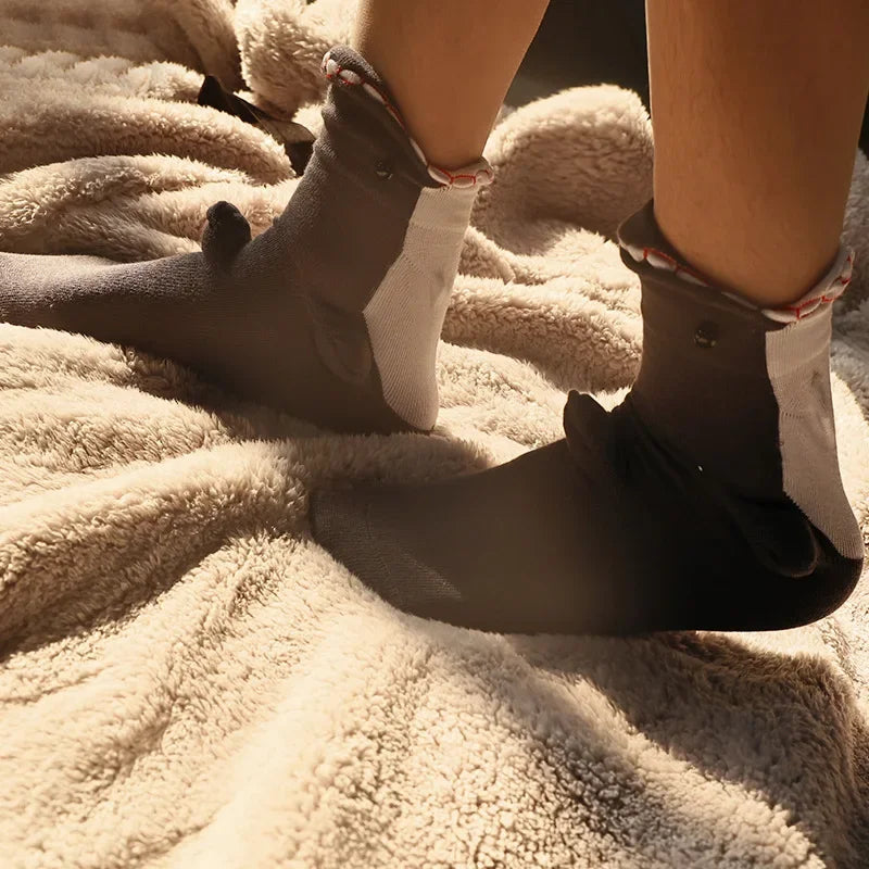 Women's Christmas Crocodile Knit Socks - Cute Funny Animal Holiday Crew Socks