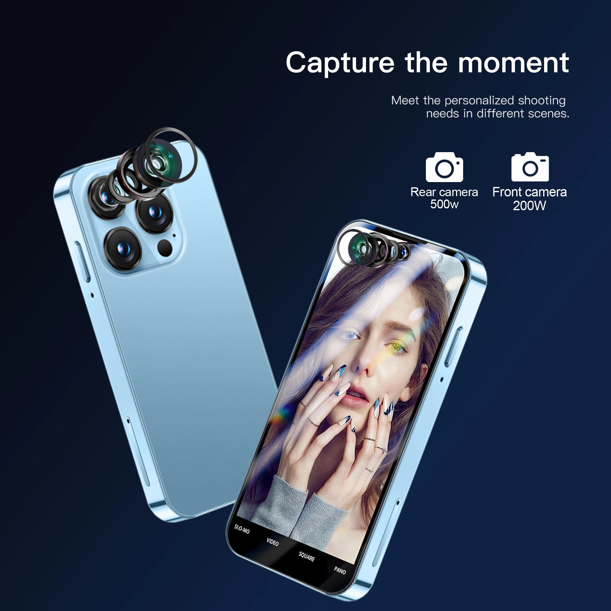 Mini Android Smartphone 3.88 in (9.86 cm) HD Display, 4G LTE Unlocked, 4GB/128GB or 2GB/16GB, 2000mAh Battery
