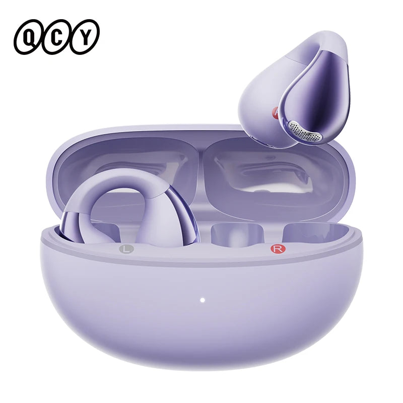 Open-Ear Ear Clip Bluetooth 5.4 Wireless Sports Earbuds – Dual-Connection, IPX4, 25H Battery