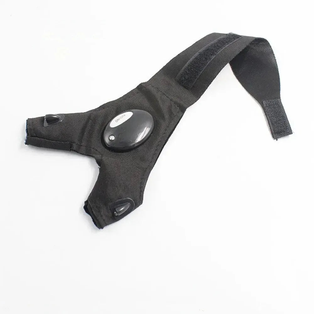 LED Fingerless Gloves with Built-In Finger Lights for Fishing & Cycling