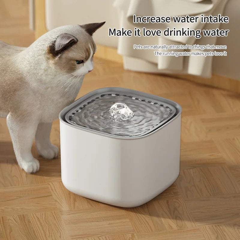 3L (0.79 gal) Cat Water Fountain — USB Electric Silent Auto-Recirculating Pet Water Dispenser with Filter