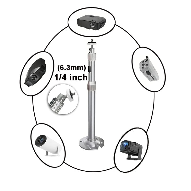 Adjustable Metal Projector Tripod Mount for Mini Projectors view 4