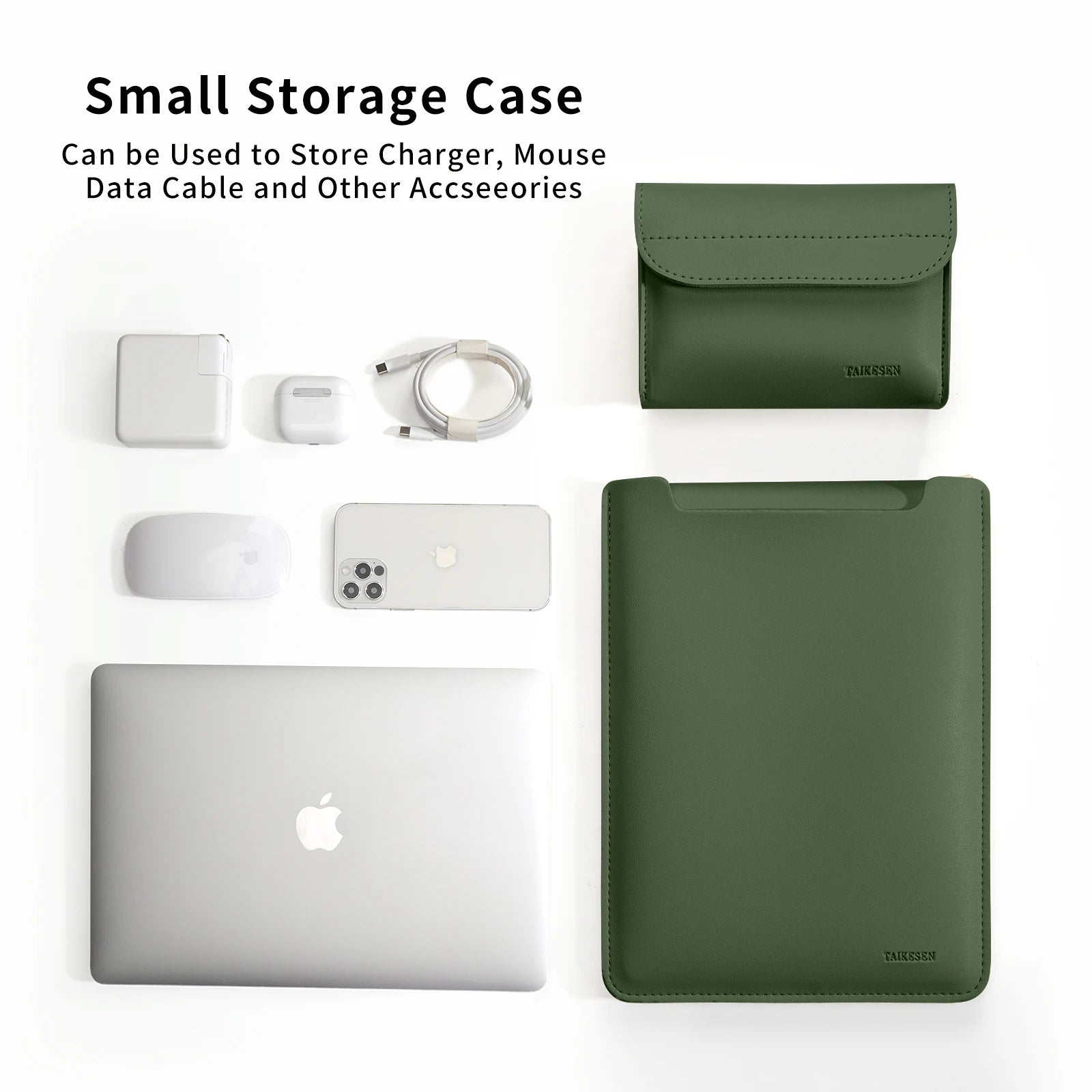 PU Laptop Sleeve Case — Protective Notebook & Tablet Cover for 13.3, 13.6, 14, 15, 15.6, 16-Inch Laptops