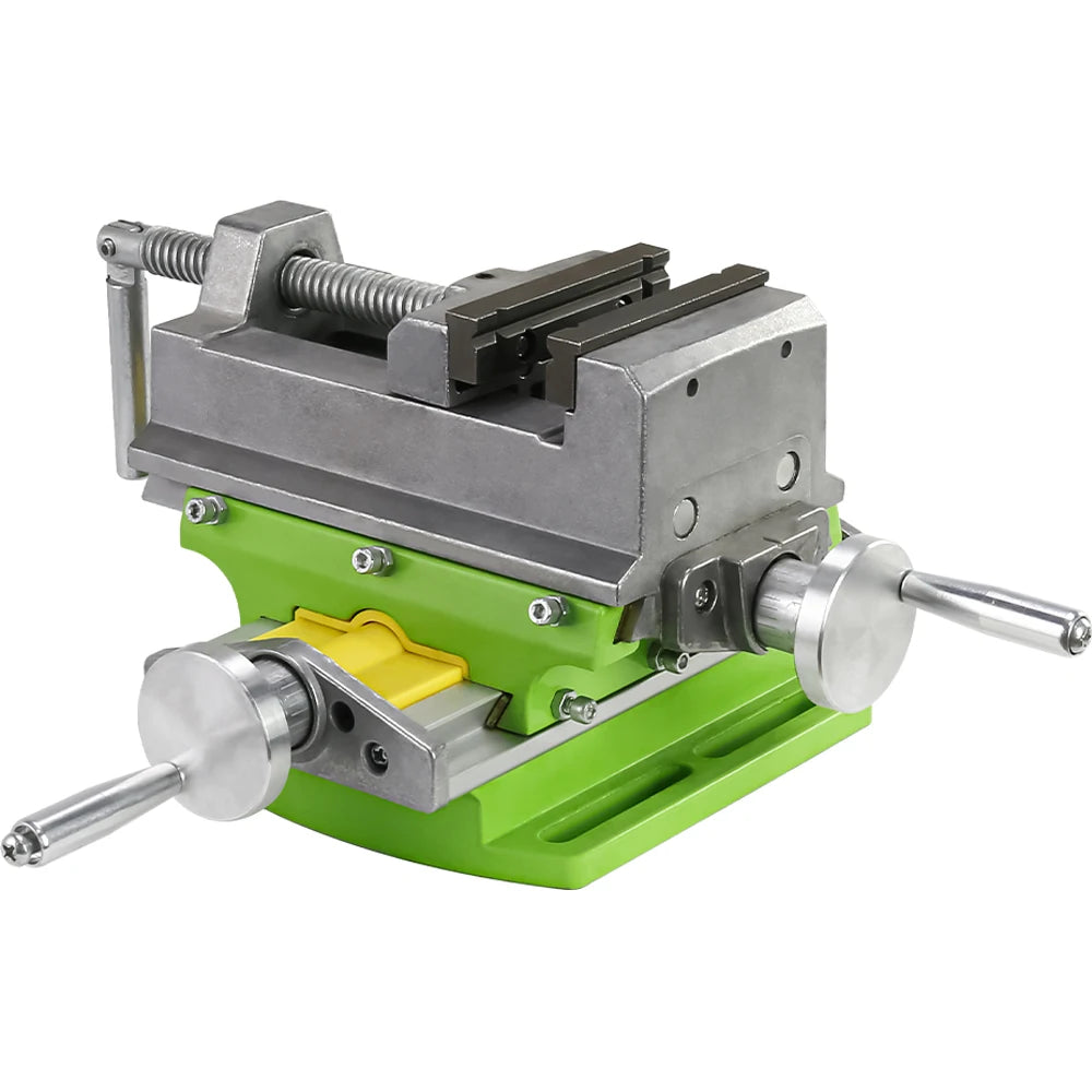 3-Inch (75 mm) Cross Slide Vise — 2-Way Benchtop Drill Press Clamp, Portable Cross-Sliding Flat Vise for Drilling & Milling