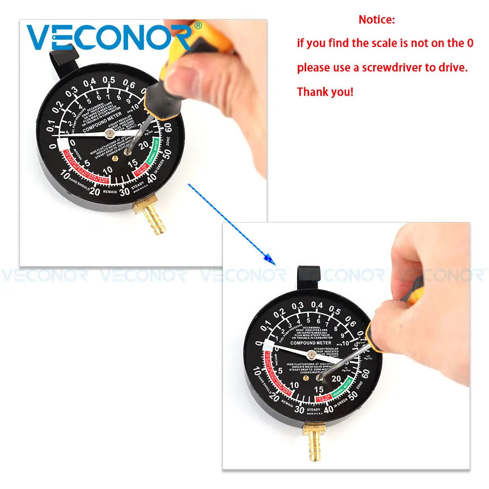 Fuel Pump Pressure and Vacuum Gauge Test Kit – Automotive Diagnostic Gauge Set