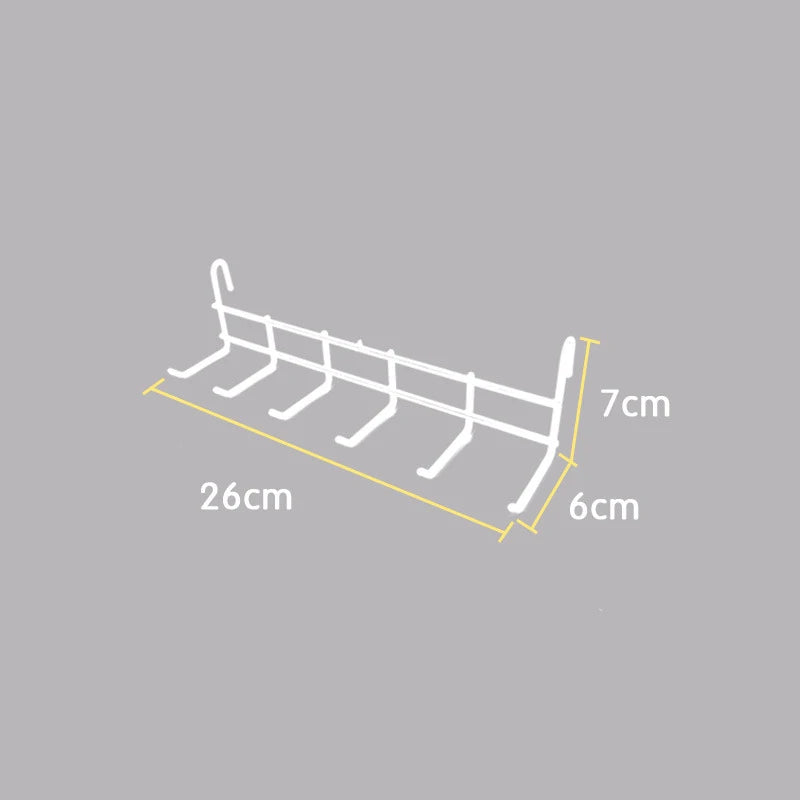 Wall Mounted Wire Grid Organizer with Removable Baskets, Hooks and Shelves, Iron Mesh Storage Panel