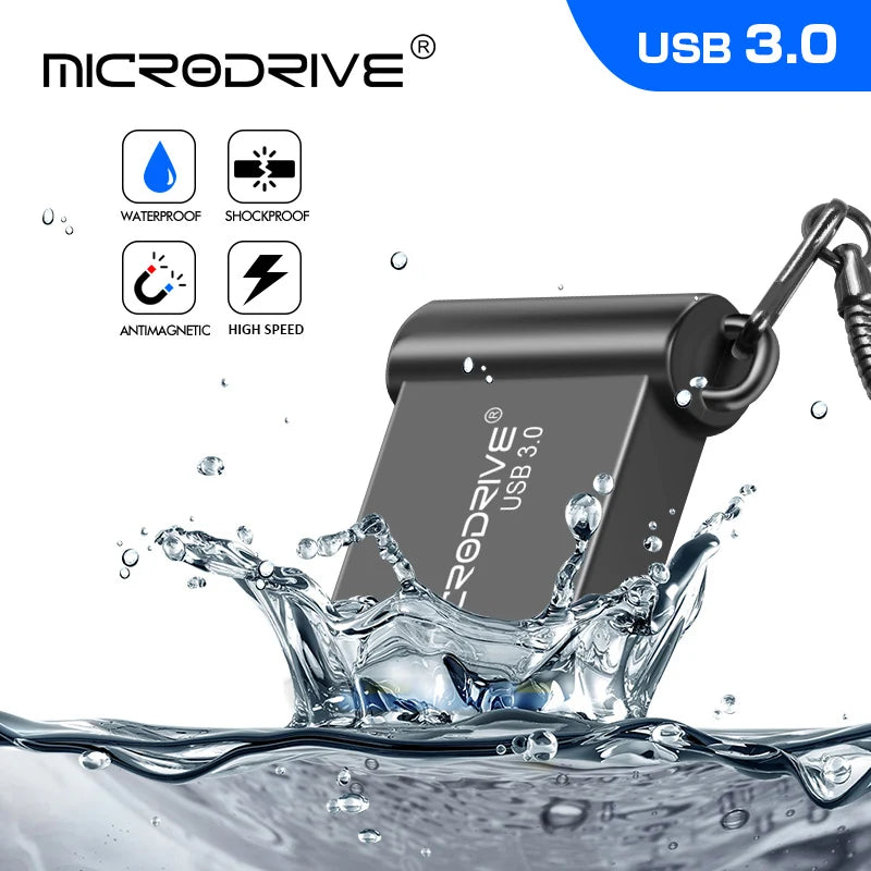 USB 3.0 Metal Mini Flash Drive – High-Speed USB Stick, 16GB / 32GB / 64GB / 128GB
