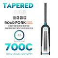 Carbon Fiber Road & Gravel Bike Front Fork - Quick Release, 28.6mm Steerer, Fits 700C Tires up to 55C