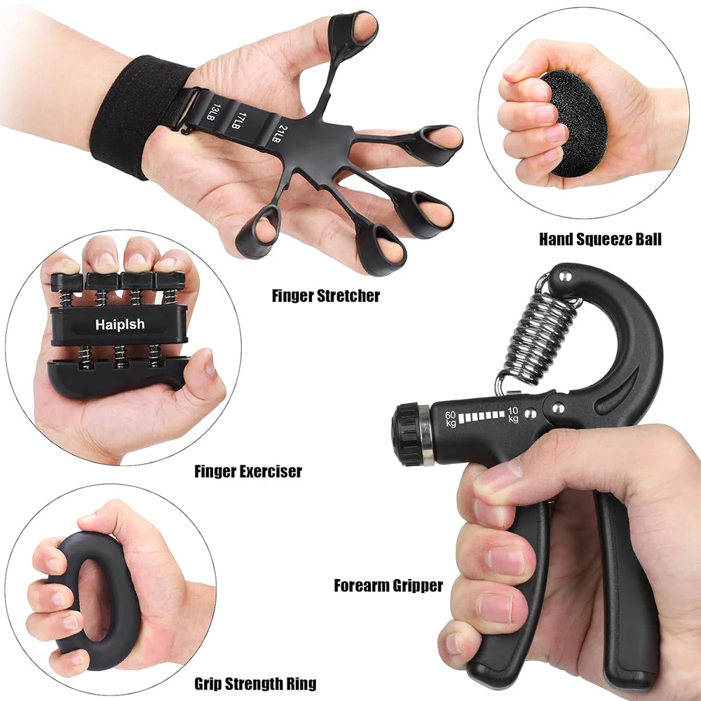 Adjustable Hand Gripper 5–60 kg (11–132 lb) - Hand Strengthener & Finger Exerciser Wrist Trainer
