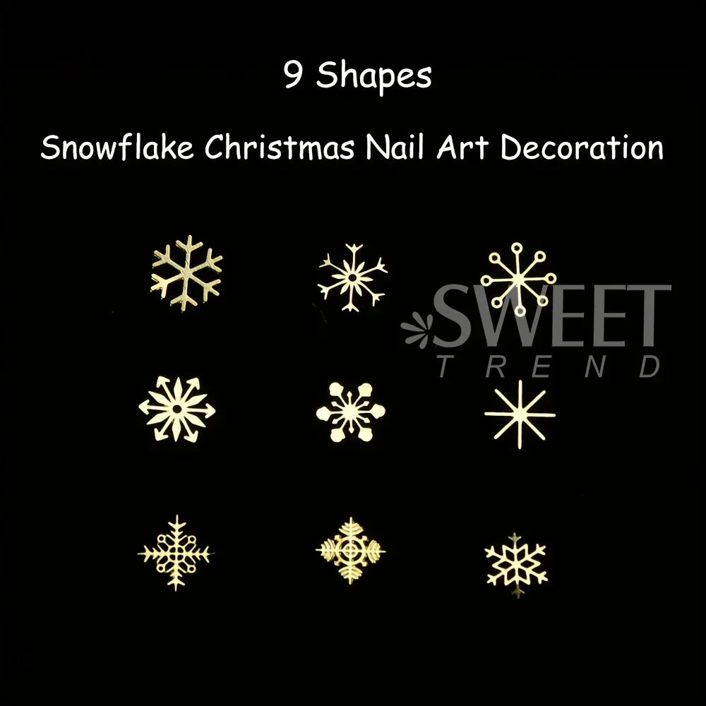 3D Christmas Snowflake Nail Charms for Festive Nail Art view 6