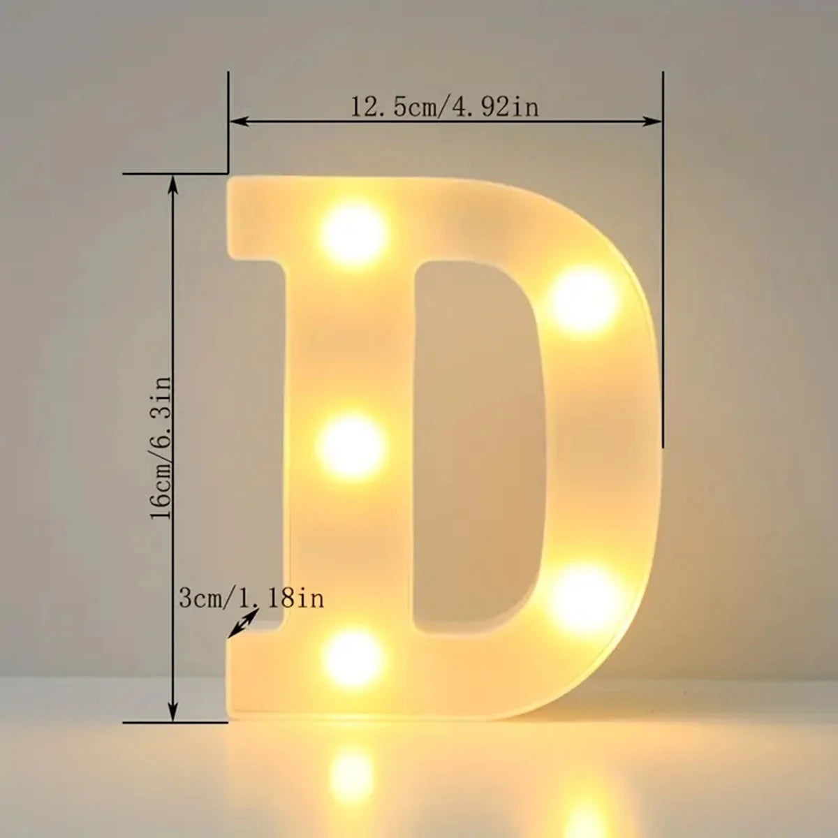 White LED Angel Night Light 6.3in (16 cm) Marquee Sign for Home, Wedding, Party & Christmas Decor