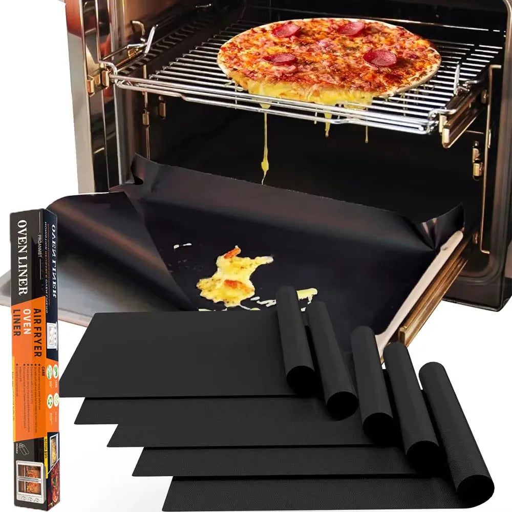 Reusable Non-Stick PTFE Grill & Oven Liner Mat — Heat-Resistant Baking & BBQ Mat