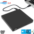 External USB 2.0 CD/DVD Optical Drive - Portable CD/DVD Reader for MacBook, Laptop & Desktop