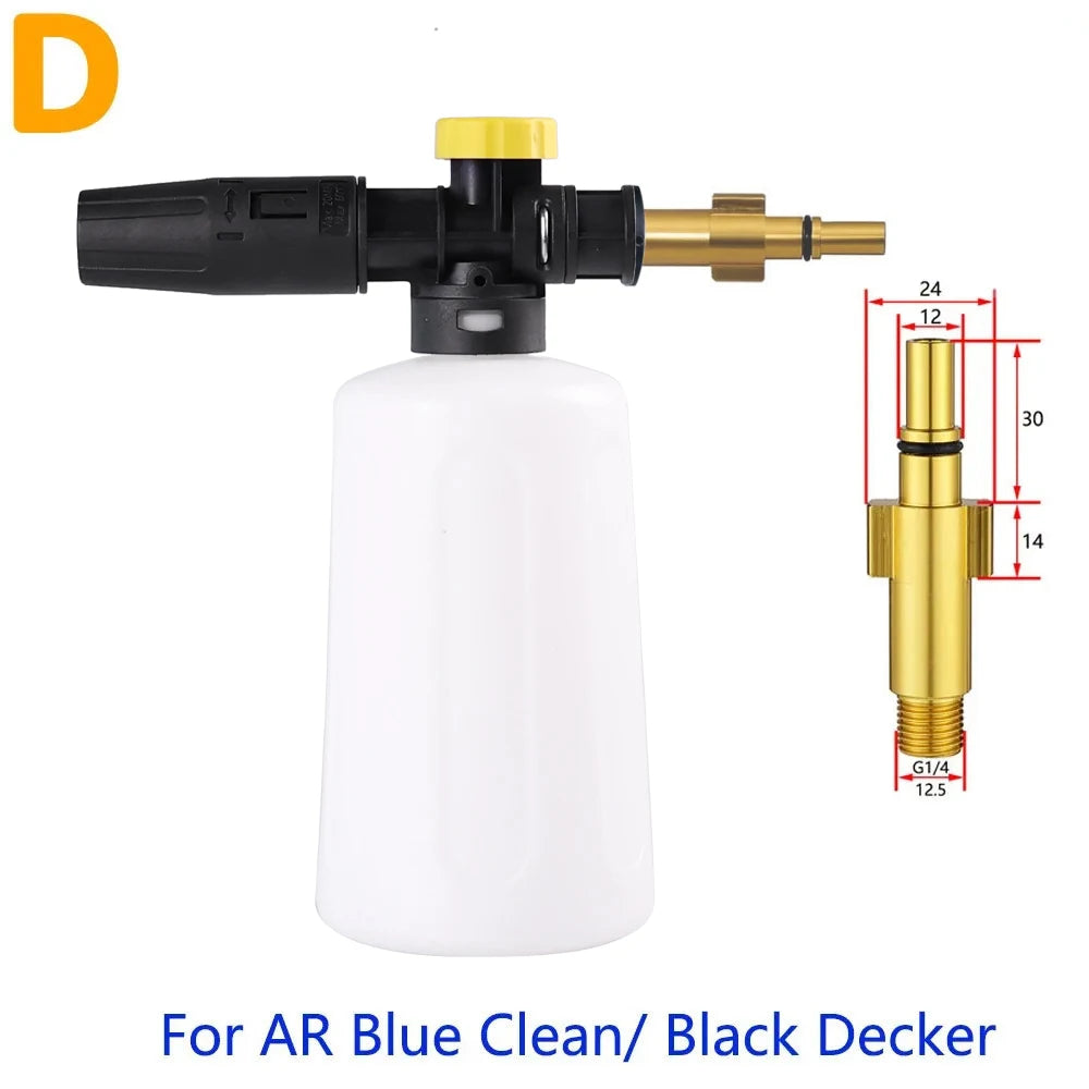 750 ml (25 fl oz) Snow Foam Lance Foam Cannon with Adjustable Sprayer Nozzle for Pressure Washers — Universal Fit