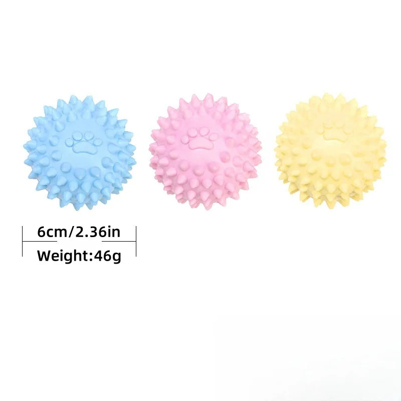 Interactive Rubber Chew Ball for Dogs & Cats - Dental Tooth-Cleaning Pet Toy