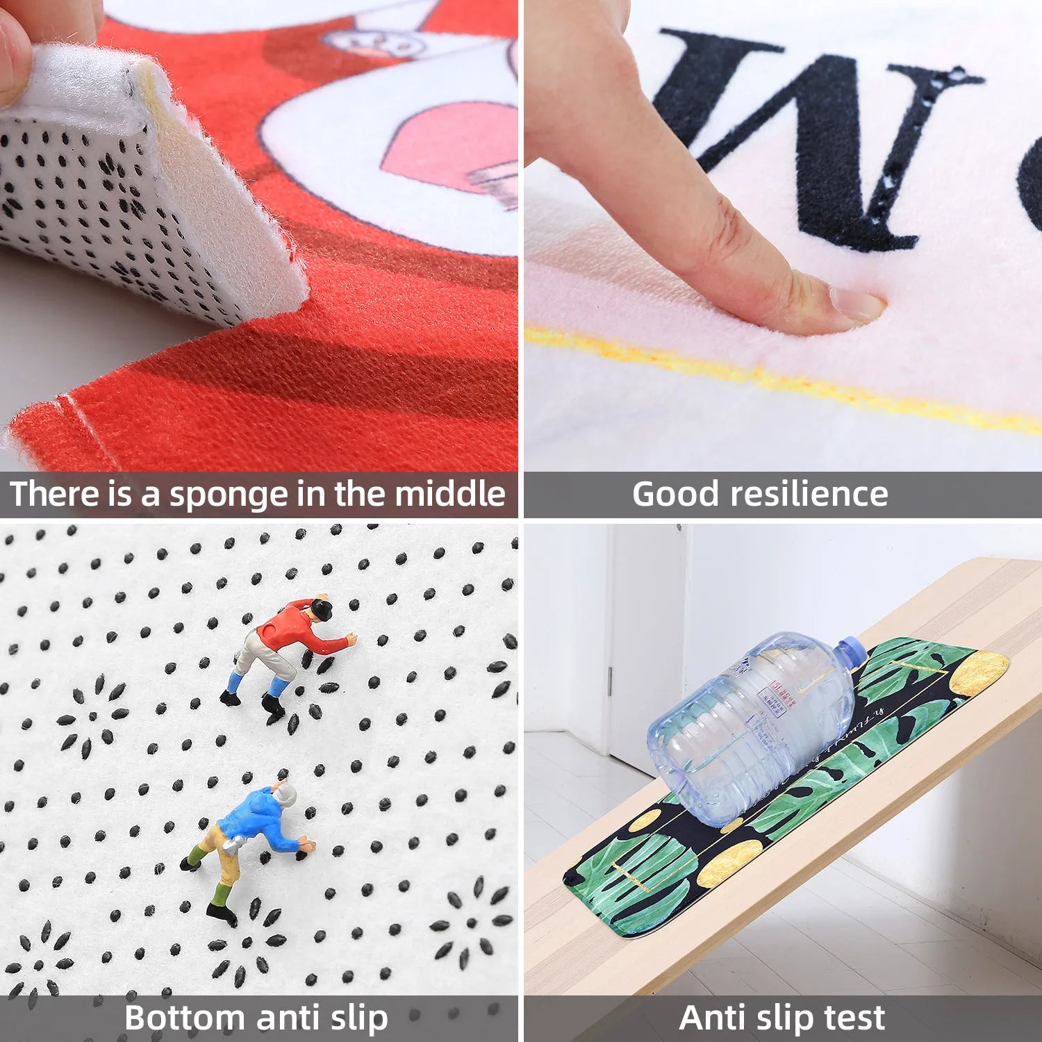 Multi-Purpose Sponge Water Absorption Mat – Anti-Slip, Machine Washable for Kitchen & Bathroom