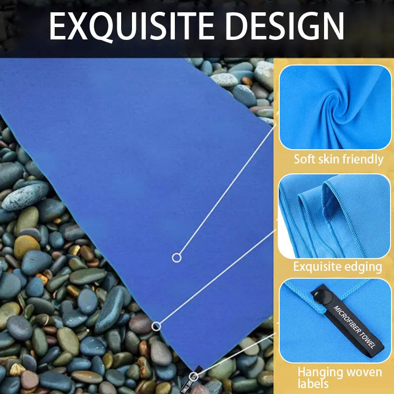 Microfiber Quick-Dry Sports Towel 80 x 160 cm (31.5 x 63 in) – Super Absorbent Gym, Yoga, Beach & Camping Towel