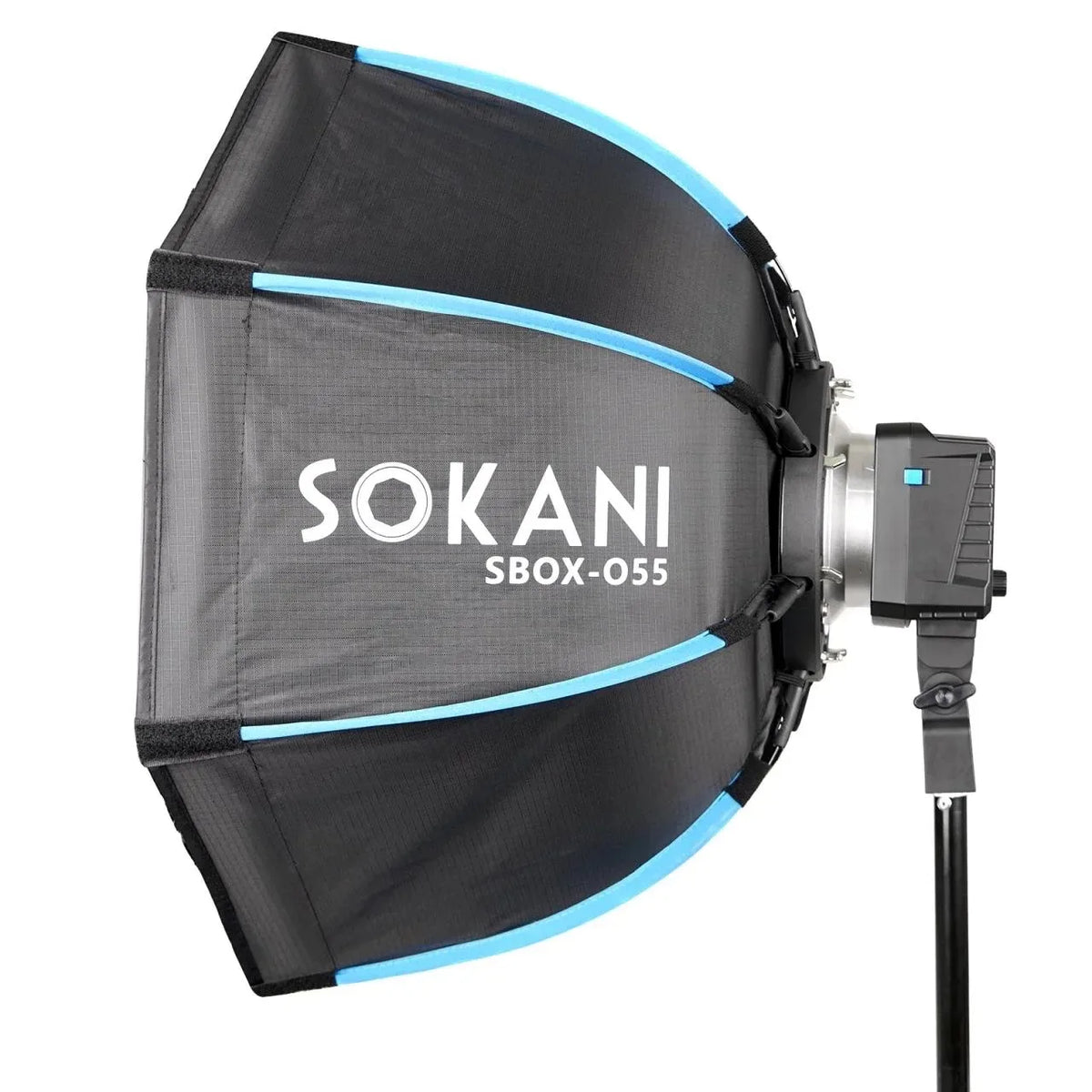 55cm (21.7in) Deep Octagon Foldable Softbox — Bowens Mount, 8-Rib Parabolic Softbox for Continuous LED Studio Lights