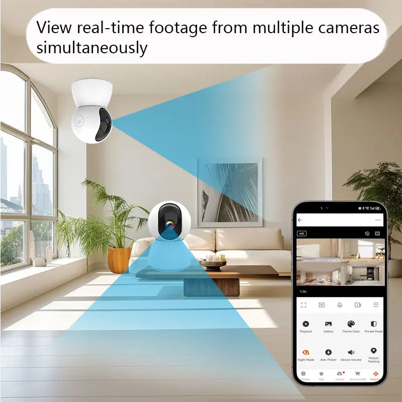 4MP WiFi Indoor PT Camera — Tuya Smart Home IP Security Camera with AI Auto Tracking, Two-Way Audio & Night Vision — Baby Monitor (2.4GHz)
