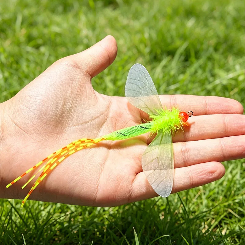 2-Pack Colored Dragonfly Cat Toy Replacement Heads - Artificial Insect Teasers for Cats