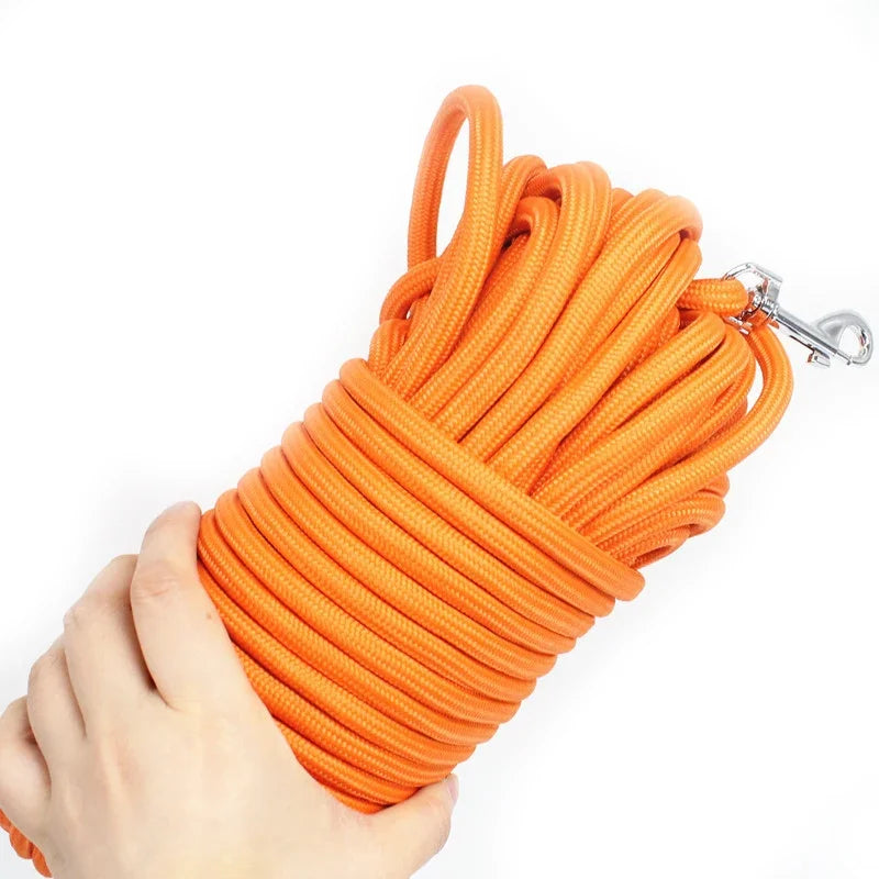 Heavy-Duty Nylon Dog Training Leash – 5m / 10m / 15m (16 / 33 / 49 ft) Long Recall & Agility Lead for Medium to Large Dogs