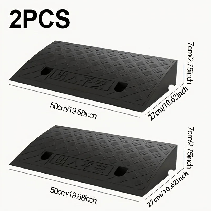 2-Pack Portable Non-Slip Threshold Ramp for Driveway, Porch & RV — Wheelchair and Pet Access