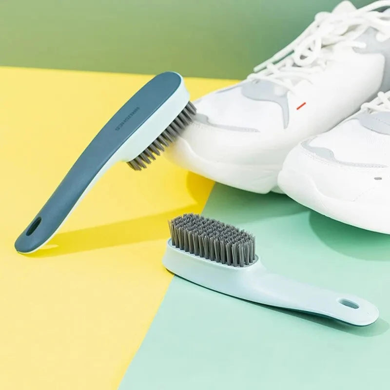 Multi-Purpose Shoe & Clothes Cleaning Brush – Plastic Scrub Brush (17 x 4 x 3 cm / 6.7 x 1.6 x 1.2 in) – 1/2/4-Pack