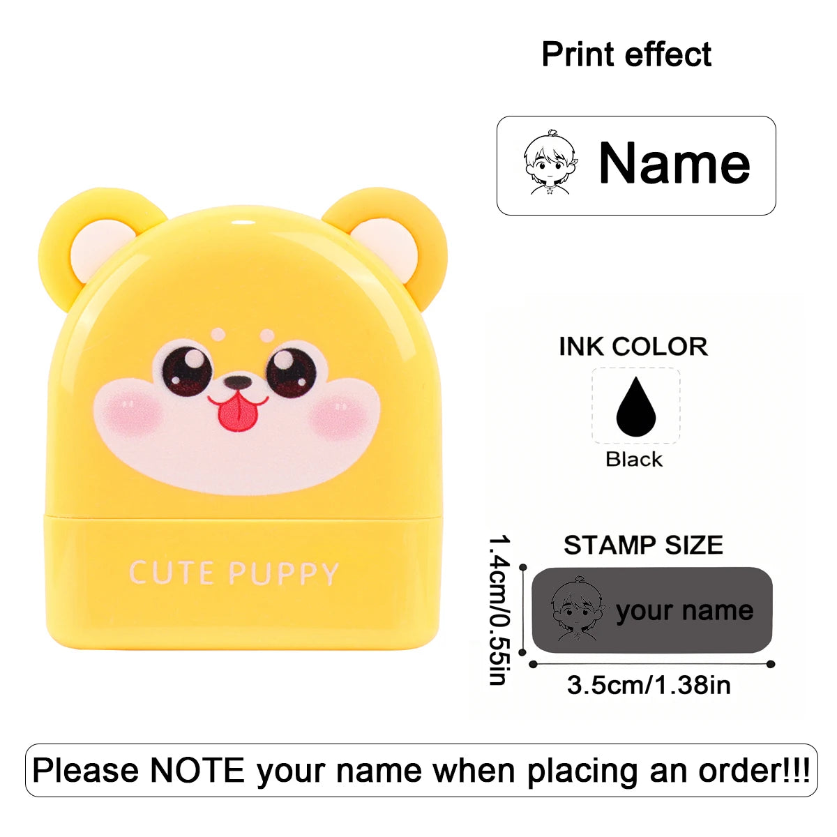 Personalized Waterproof Name Stamp for Kids – Self-Inking Clothing & School Bag Labels