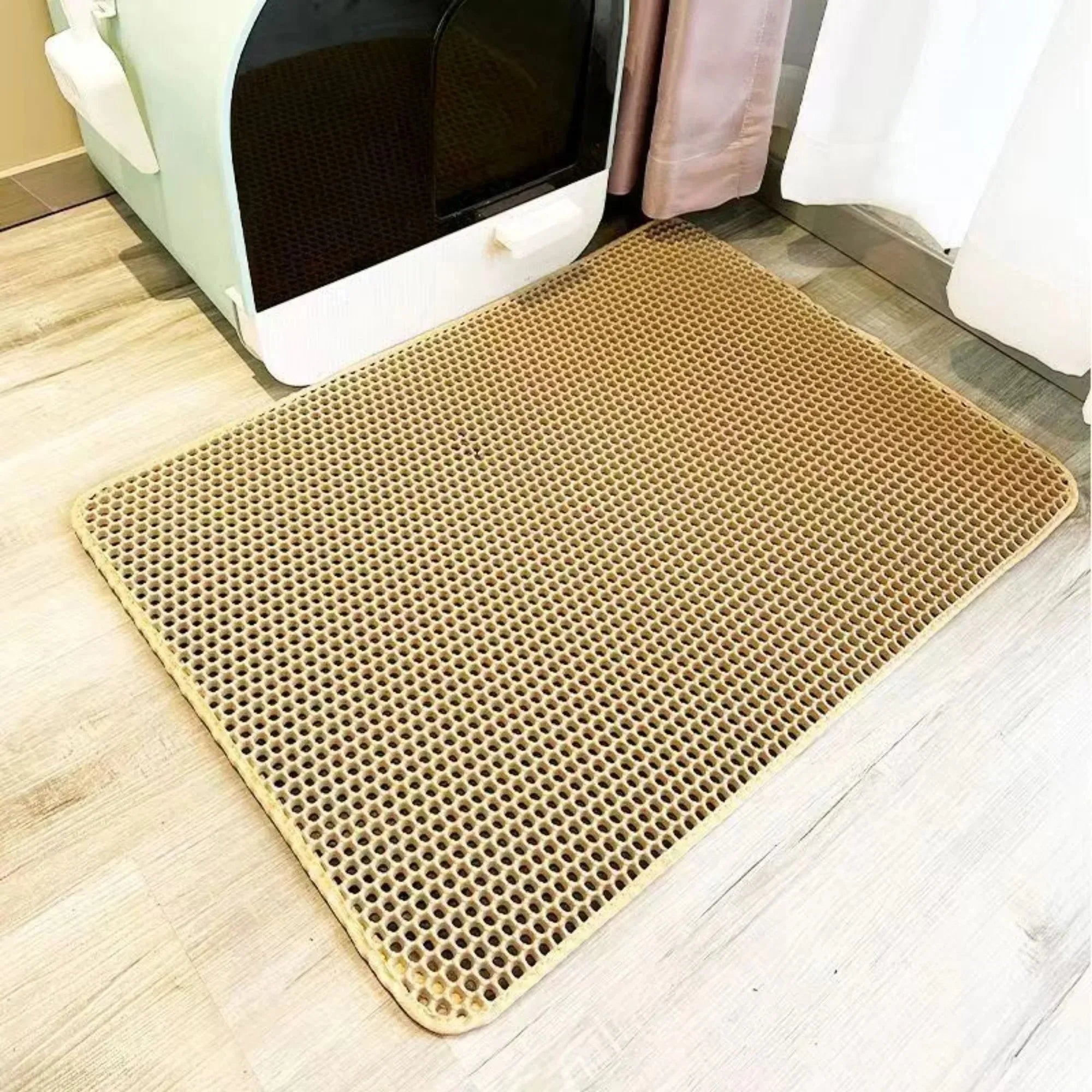 Cat Litter Mat 2-Layer Waterproof Non-Slip Washable EVA Floor Protector – Sand Stopper (Multiple Sizes 11.8–35.4 in / 30–90 cm)