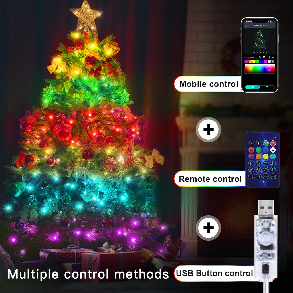40 m (131 ft) RGBIC LED String Lights - Smart Bluetooth Music Outdoor Fairy & Festoon Lights, IP65 Waterproof, App & Voice Control