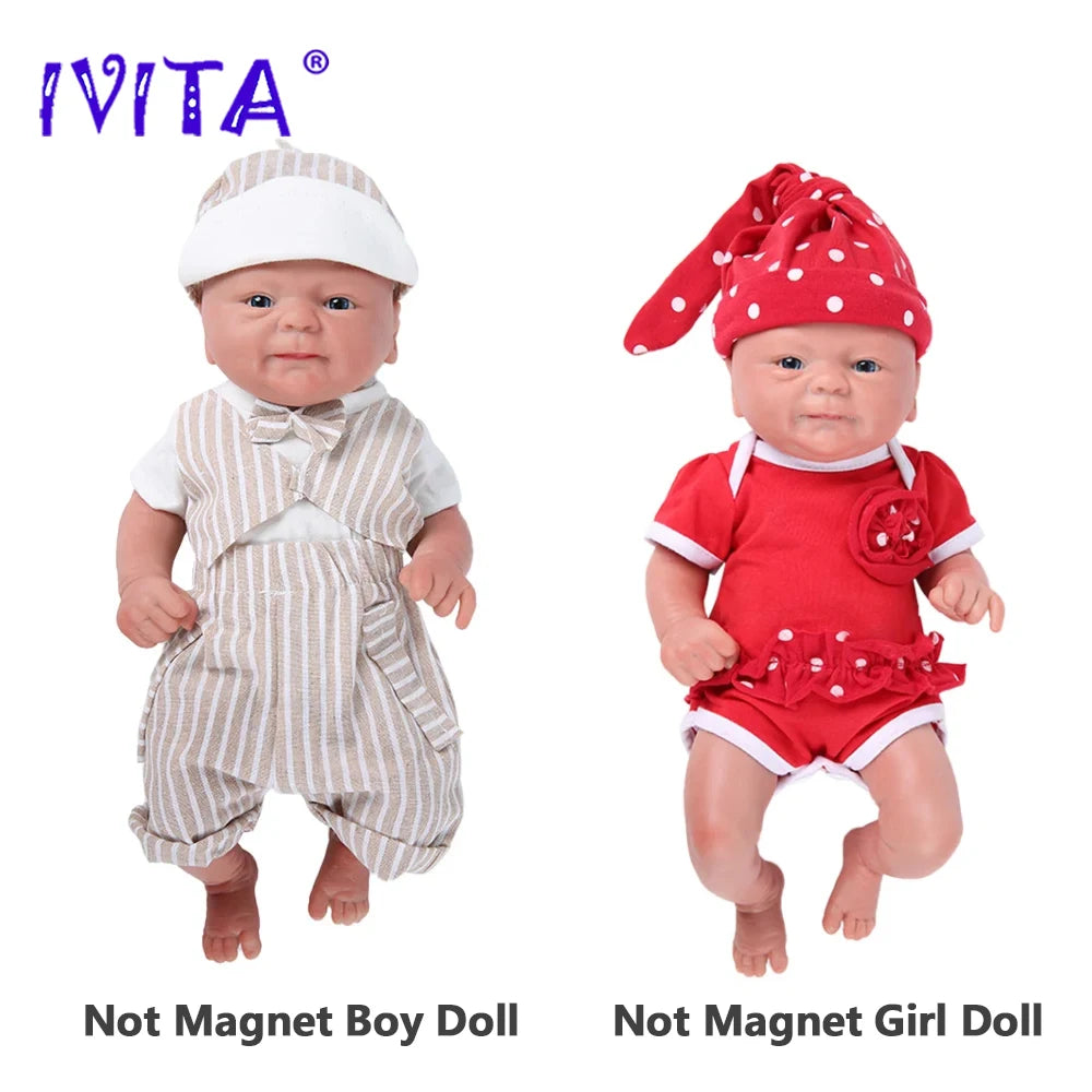 Full Silicone Reborn Baby Doll 14-15 Inch (35-38 cm) Realistic Newborn Lifelike Painted Collectible Gift