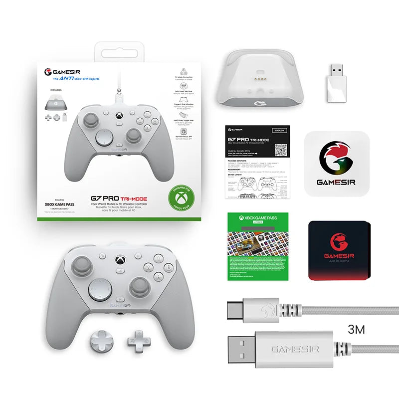 Wired Xbox-Compatible Gaming Controller with Charging Dock for Xbox Series X/S, Xbox One, PC, Android, Steam
