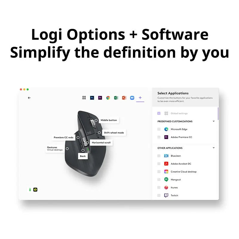 Wireless Bluetooth & 2.4 GHz Ergonomic Mouse, 8000 DPI, Infinity Scroll, Multi-Device, Right-Hand