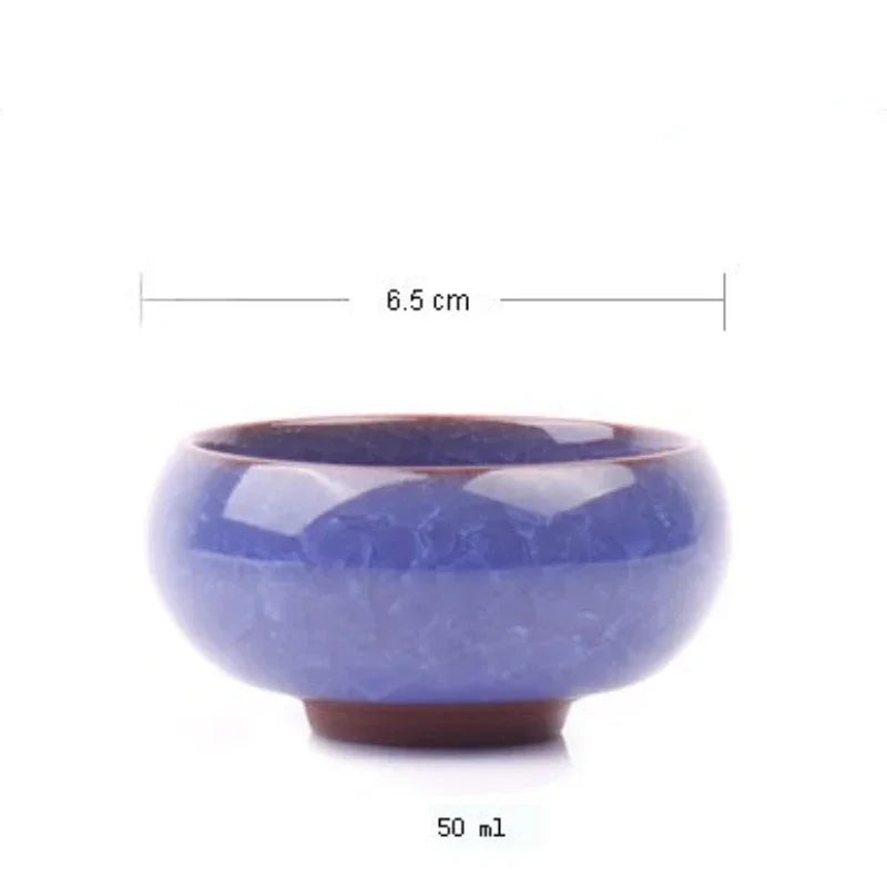 Handmade Ice Crack Ceramic Candlestick Decorative Candle Holder for Home, Party & Wedding