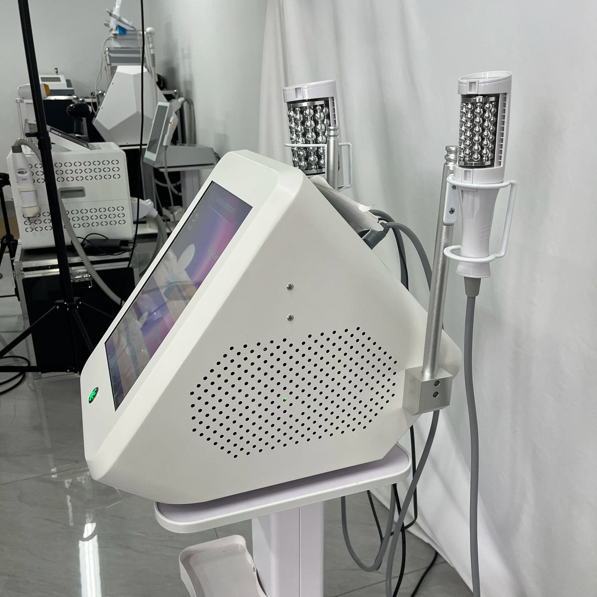 2-in-1 EMS + RF Body Sculpting Machine with 5D Massage Roller, Electromagnetic Muscle Stimulator for Fat Removal & Cellulite (Home & Salon)