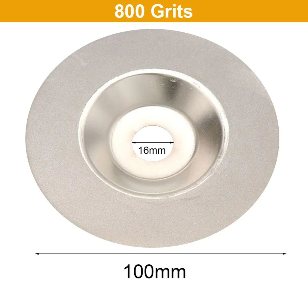 Emery Abrasive Disc for Ceramics, Glass & Stone — 3.94 in (10 cm) with 0.63 in (1.6 cm) Hole — 400/600/800 Grit