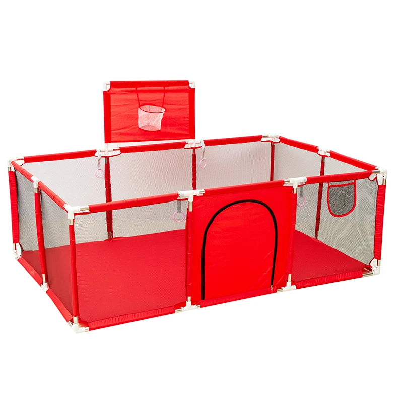 Large Baby Playpen Play Yard with Ball Pit Option & Safety Barrier — 107×235×129 cm (42×93×51 in) Portable Infant Toddler Playpen
