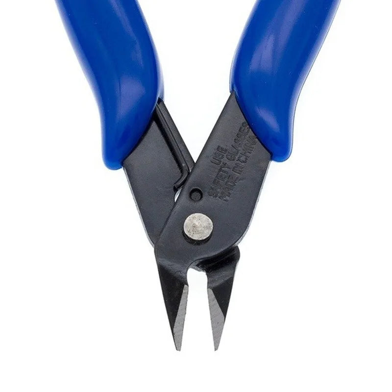 Diagonal Wire Cutters – Carbon Steel Flush Cutting Pliers, 45° Bent Spring-Loaded Nipper for Electronics & Jewelry