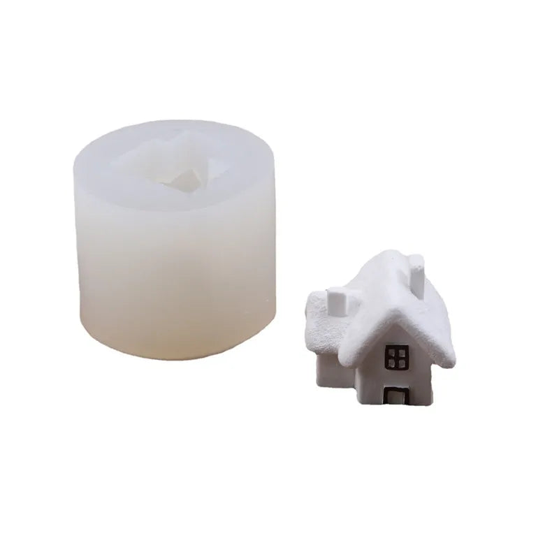 Christmas House Igloo Silicone Mold for Candle Making, Fondant & Chocolate Cake Baking