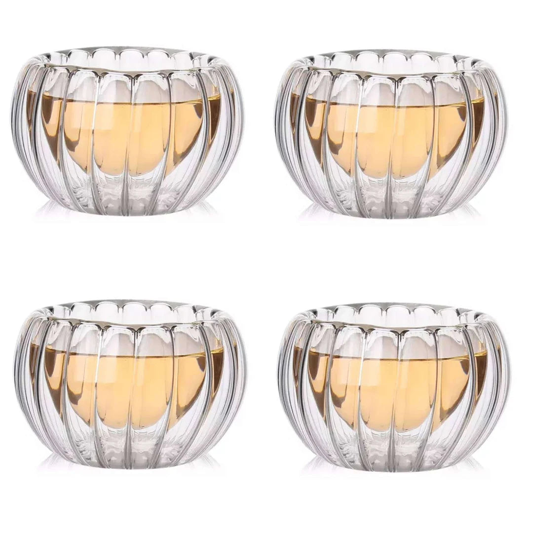 50ml (1.7 fl oz) Double-Walled Borosilicate Glass Espresso Cups - Set of 4 or 6, Clear Insulated Teacups