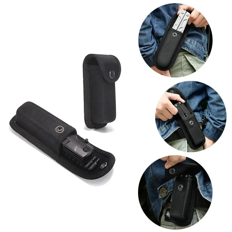 EDC Tactical Nylon Oxford Folding Knife Sheath Pouch – Small & Large