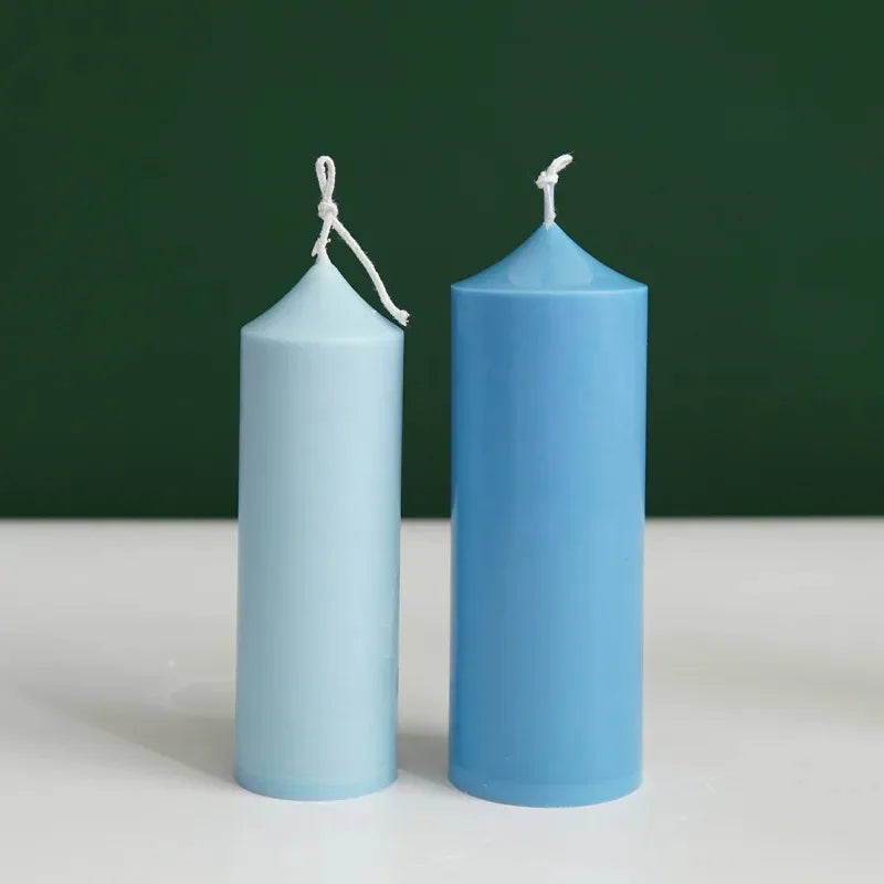 3D Spire Cylinder Candle Mold - Vintage Church Head DIY Candle Making Kit (Acrylic/Plastic)