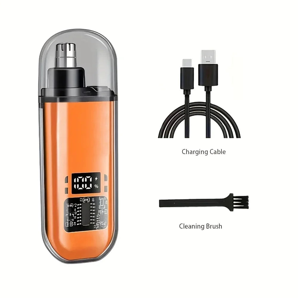 Nose & Ear Hair Trimmer for Men - USB-C Rechargeable Portable Fast-Charge Grooming Kit