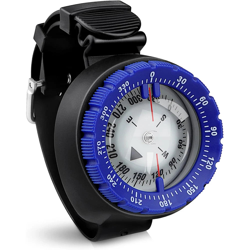 Underwater Diving Compass 50m Waterproof Wrist Compass Luminous for Scuba, Snorkeling & Swimming